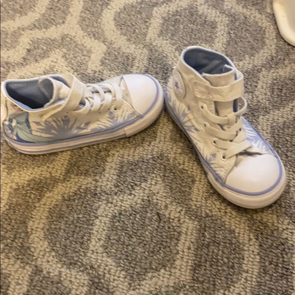 Converse hook and loop high tops